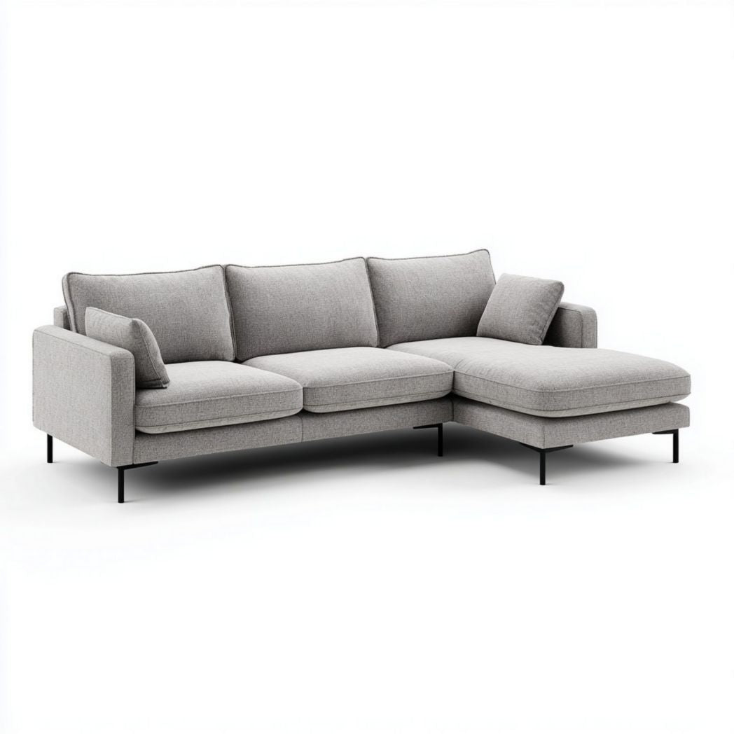 Hoekbank van stof voor de woonkamer met chaise longue - 240 x 90 x 85