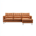 Hoekbank van leer voor de woonkamer - 230 x 90 x 85