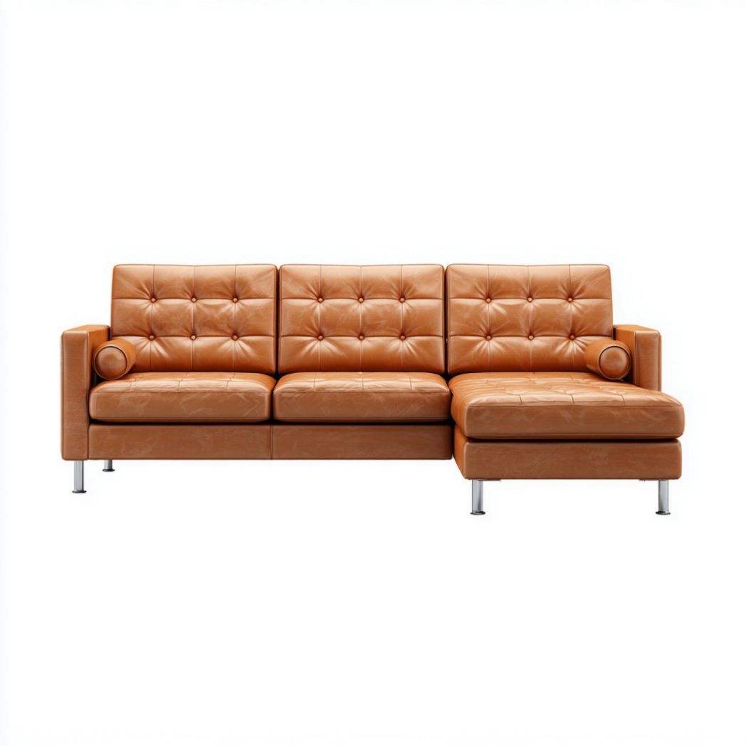 Hoekbank van leer voor de woonkamer - 230 x 90 x 85