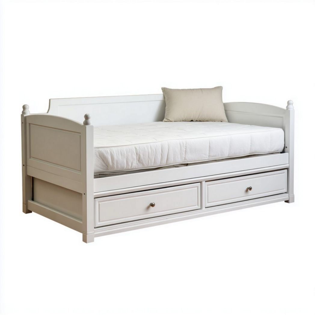 Bedbank met opslagfunctie voor de slaapkamer - hout - 200 x 90 x 90