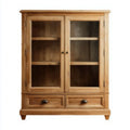 Vitrinekast van hout voor woonruimte met glazen deuren - 90 x 40 x 120